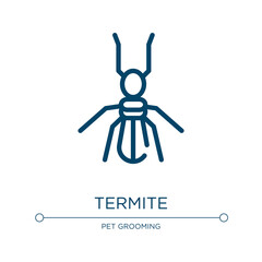 Termite icon. Linear vector illustration from insects collection. Outline termite icon vector. Thin line symbol for use on web and mobile apps, logo, print media.