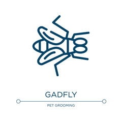 Gadfly icon. Linear vector illustration from insects collection. Outline gadfly icon vector. Thin line symbol for use on web and mobile apps, logo, print media.