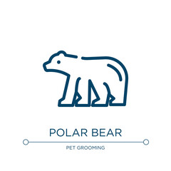 Polar bear icon. Linear vector illustration from animals collection. Outline polar bear icon vector. Thin line symbol for use on web and mobile apps, logo, print media.