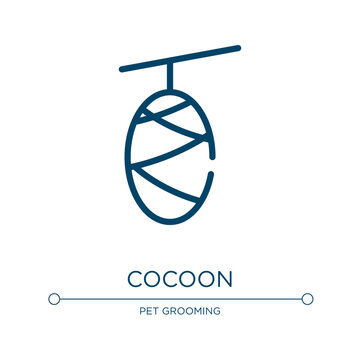 Cocoon icon. Linear vector illustration from insects collection. Outline cocoon icon vector. Thin line symbol for use on web and mobile apps, logo, print media.