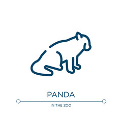 Red panda icon. Linear vector illustration from in the zoo collection. Outline red panda icon vector. Thin line symbol for use on web and mobile apps, logo, print media.