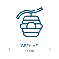 Beehive icon. Linear vector illustration from wildlife collection. Outline beehive icon vector. Thin line symbol for use on web and mobile apps, logo, print media.