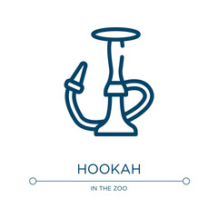 Hookah icon. Linear vector illustration from desert collection. Outline hookah icon vector. Thin line symbol for use on web and mobile apps, logo, print media.