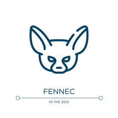 Fennec icon. Linear vector illustration from desert collection. Outline fennec icon vector. Thin line symbol for use on web and mobile apps, logo, print media.