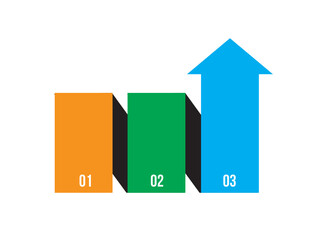 Three Step Process Flow Infographic