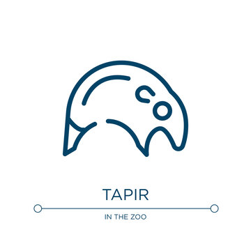 Tapir icon. Linear vector illustration from wildlife collection. Outline tapir icon vector. Thin line symbol for use on web and mobile apps, logo, print media.