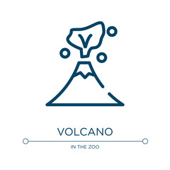 Volcano icon. Linear vector illustration from nature collection. Outline volcano icon vector. Thin line symbol for use on web and mobile apps, logo, print media.