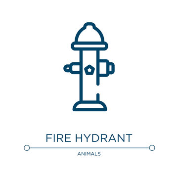 Fire hydrant icon. Linear vector illustration from city park collection. Outline fire hydrant icon vector. Thin line symbol for use on web and mobile apps, logo, print media.