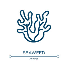 Seaweed icon. Linear vector illustration from nature collection. Outline seaweed icon vector. Thin line symbol for use on web and mobile apps, logo, print media.