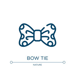 Bow tie icon. Linear vector illustration from circus collection. Outline bow tie icon vector. Thin line symbol for use on web and mobile apps, logo, print media.