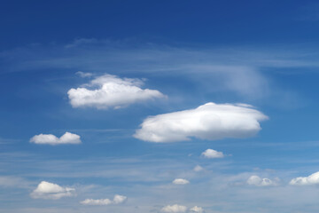Blue sky and beautiful clouds. 