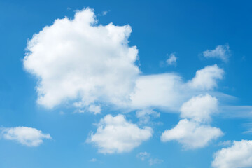 Naklejka na ściany i meble Blue sky and beautiful clouds. 