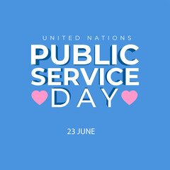 Illustration design about  United Nations Public Service Day