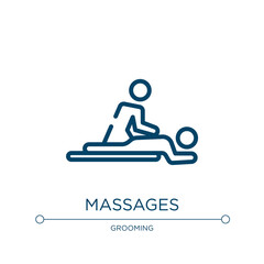 Massages icon. Linear vector illustration from pretty collection. Outline massages icon vector. Thin line symbol for use on web and mobile apps, logo, print media.