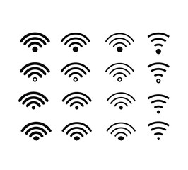 Wi fi internet icon. Wireless icon. Flat vector illustration.