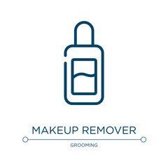 Makeup remover icon. Linear vector illustration from beauty collection. Outline makeup remover icon vector. Thin line symbol for use on web and mobile apps, logo, print media.