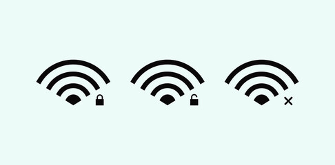 Wi fi internet icon. Wireless icon. Flat vector illustration.