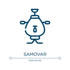 Samovar icon. Linear vector illustration from sauna collection. Outline samovar icon vector. Thin line symbol for use on web and mobile apps, logo, print media.