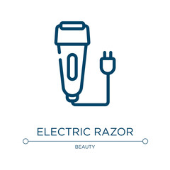 Electric razor icon. Linear vector illustration from miscellaneous collection. Outline electric razor icon vector. Thin line symbol for use on web and mobile apps, logo, print media.