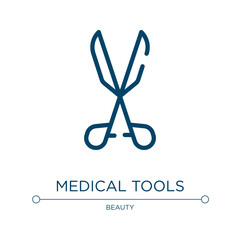 Medical tools icon. Linear vector illustration from plastic surgery collection. Outline medical tools icon vector. Thin line symbol for use on web and mobile apps, logo, print media.