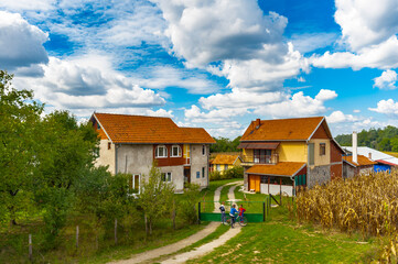 Fototapeta premium It's Farm houses a Serbian village