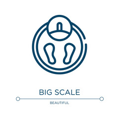 Big scale icon. Linear vector illustration from beauty salon collection. Outline big scale icon vector. Thin line symbol for use on web and mobile apps, logo, print media.
