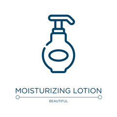 Moisturizing lotion icon. Linear vector illustration from pretty collection. Outline moisturizing lotion icon vector. Thin line symbol for use on web and mobile apps, logo, print media.