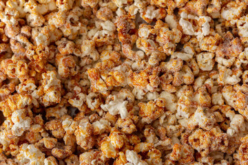Sweet Caramel Popcorn with powdred milk