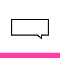 Fototapeta premium Speech bubble, speech balloon. Think & talk icon vector.