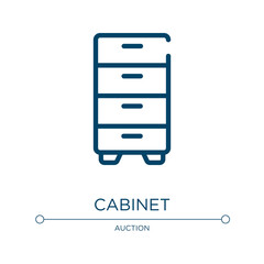 Cabinet icon. Linear vector illustration from business collection. Outline cabinet icon vector. Thin line symbol for use on web and mobile apps, logo, print media.