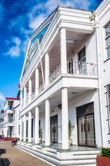 Building of the Waterkant street of Paramaribo, Suriname. The historic inner city of Paramaribo is a UNESCO World Heritage Site since 2002.