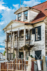House in the  historic city of Paramaribo, Suriname. The historic inner city of Paramaribo is a UNESCO World Heritage Site since 2002.