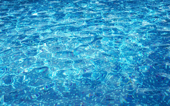 Swimming pool bottom caustics ripple and flow with waves background