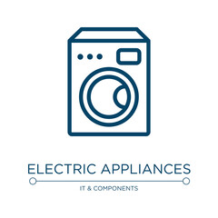 Electric appliances icon. Linear vector illustration from household appliances collection. Outline electric appliances icon vector. Thin line symbol for use on web and mobile apps, logo, print media.