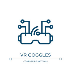 Vr goggles icon. Linear vector illustration from ai for earth collection. Outline vr goggles icon vector. Thin line symbol for use on web and mobile apps, logo, print media.