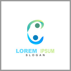 People logo design vector illustration, human care symbol, happy family icon, community foundation