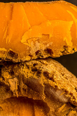 Cheese gourmet Mimolette. Healthy food background. Healthy fresh nutrition. 