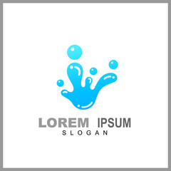 abstract water splash logo vector template