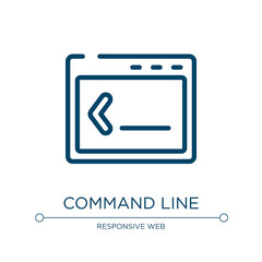 Command line icon. Linear vector illustration from programming line craft collection. Outline command line icon vector. Thin line symbol for use on web and mobile apps, logo, print media.