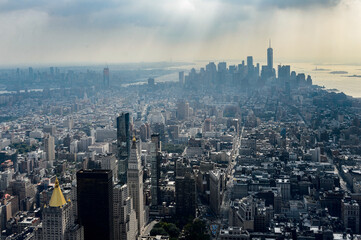 Silhouette of Manhattan, New York, NY, United States of Americs