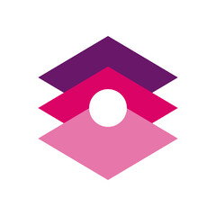 geometric and abstract squares flat style icon vector design