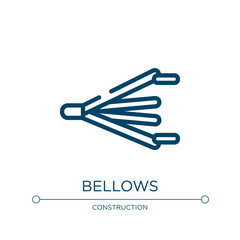 Bellows icon. Linear vector illustration from mining and crafting collection. Outline bellows icon vector. Thin line symbol for use on web and mobile apps, logo, print media.
