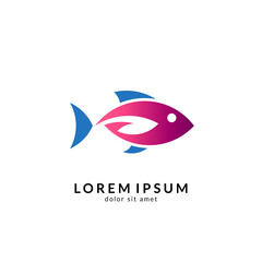 Fish logo vector template, suitable for fishing, restaurant seafood, market shop, business store, aquatic mascot and environment icon