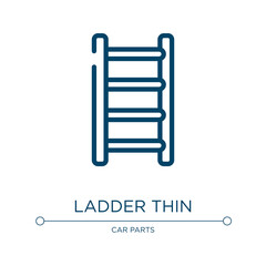Ladder thin icon. Linear vector illustration from do it yourself collection. Outline ladder thin icon vector. Thin line symbol for use on web and mobile apps, logo, print media.