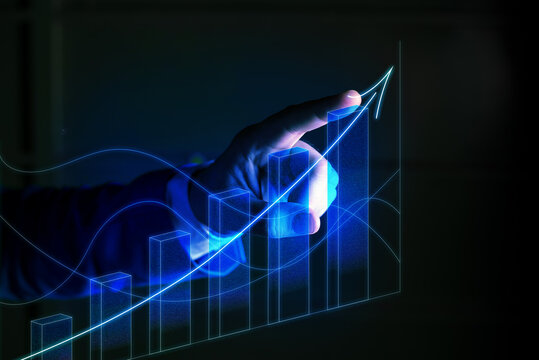 Ascending Growth Trends Movement Performance Financial Chart Status Report