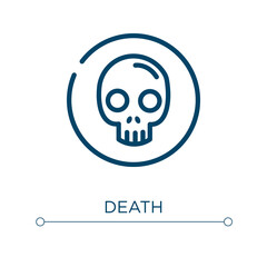 Death icon. Linear vector illustration. Outline death icon vector. Thin line symbol for use on web and mobile apps, logo, print media.