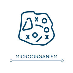 Microorganism icon. Linear vector illustration. Outline microorganism icon vector. Thin line symbol for use on web and mobile apps, logo, print media.