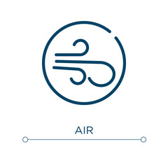 Air icon. Linear vector illustration. Outline air icon vector. Thin line symbol for use on web and mobile apps, logo, print media.