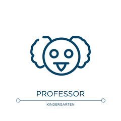 Professor icon. Linear vector illustration from back to school collection. Outline professor icon vector. Thin line symbol for use on web and mobile apps, logo, print media.