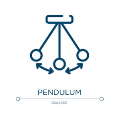 Pendulum icon. Linear vector illustration from physics chemistry collection. Outline pendulum icon vector. Thin line symbol for use on web and mobile apps, logo, print media.